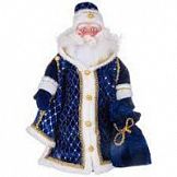 Игрушка-кукла 50см  Дед Мороз Царский Бирюзовый в упаковке ДМ-2106